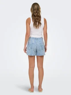 ONLPHINE-AUDE Vita alta Regular Fit Bermuda in jeans
