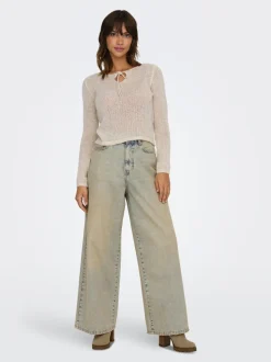 ONLPIPER-SONIC Vita alta Wide Leg Fit Jeans