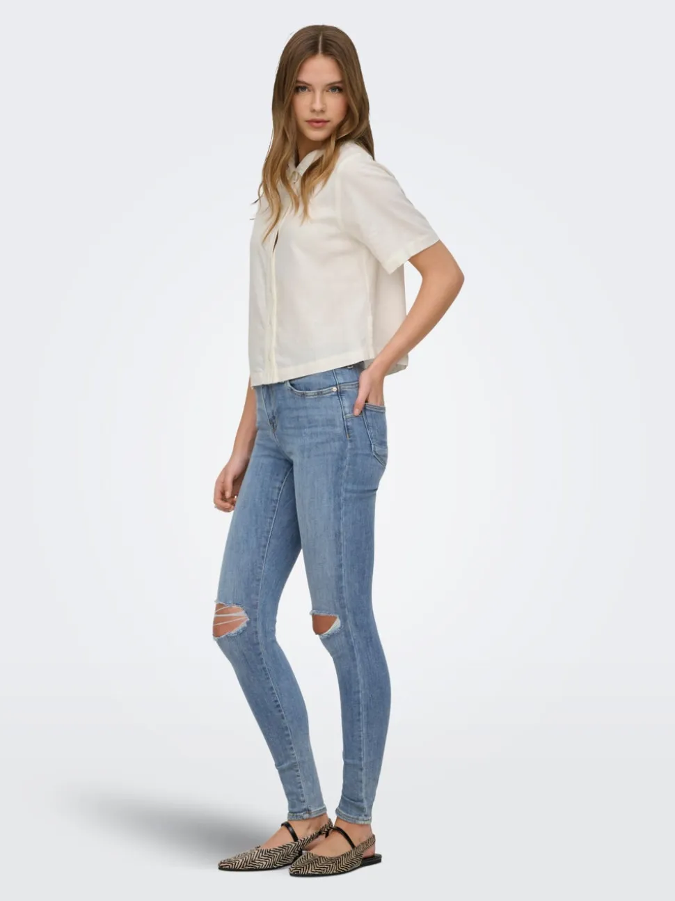 ONLPOWER Vita media Skinny Fit Lunghezza alla caviglia Jeans