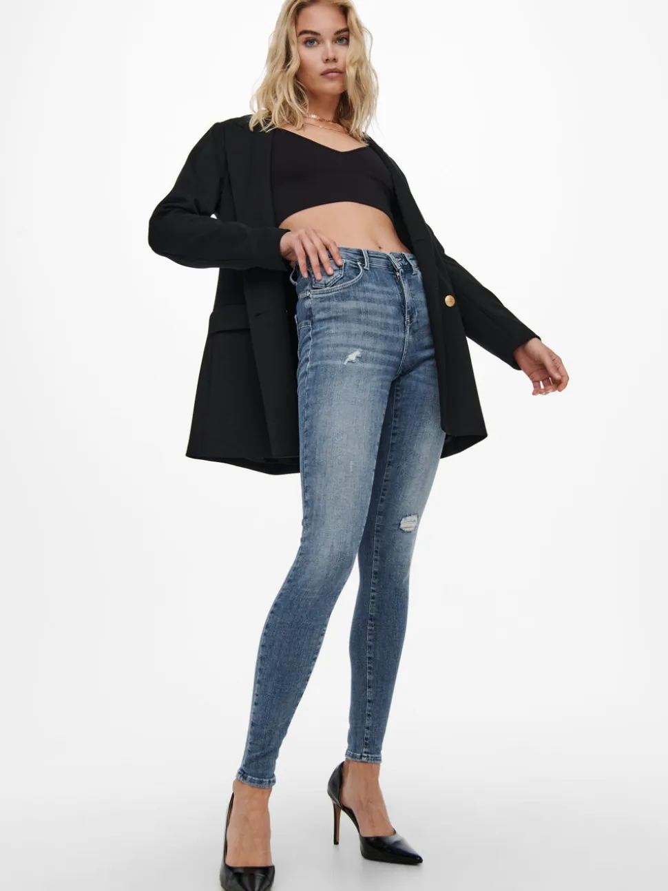 ONLPOWER Vita media Skinny Fit Jeans