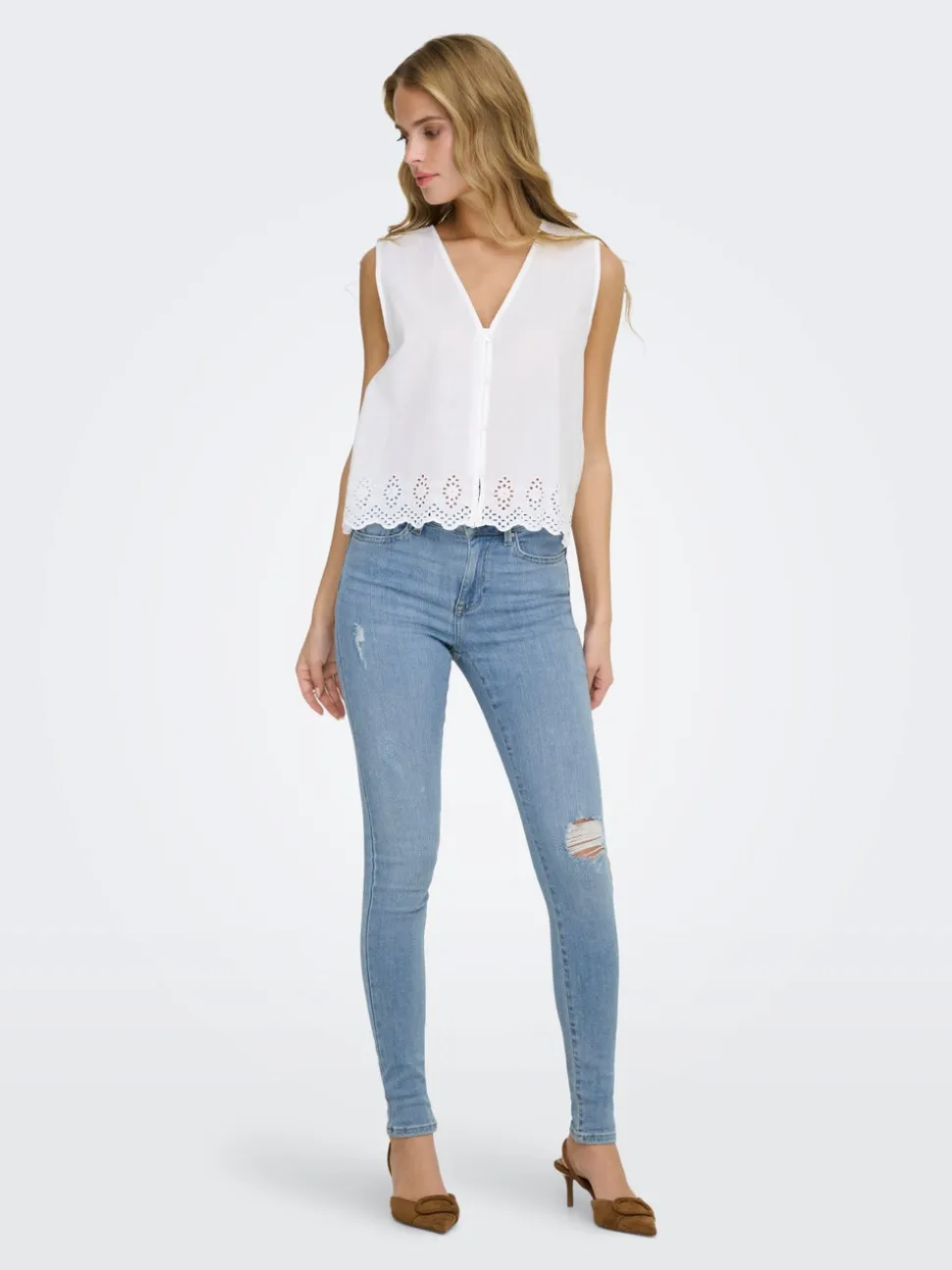 ONLPOWER Vita media Skinny Fit Jeans