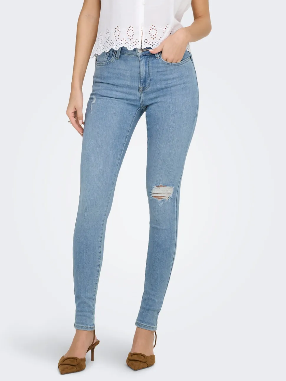 ONLPOWER Vita media Skinny Fit Jeans