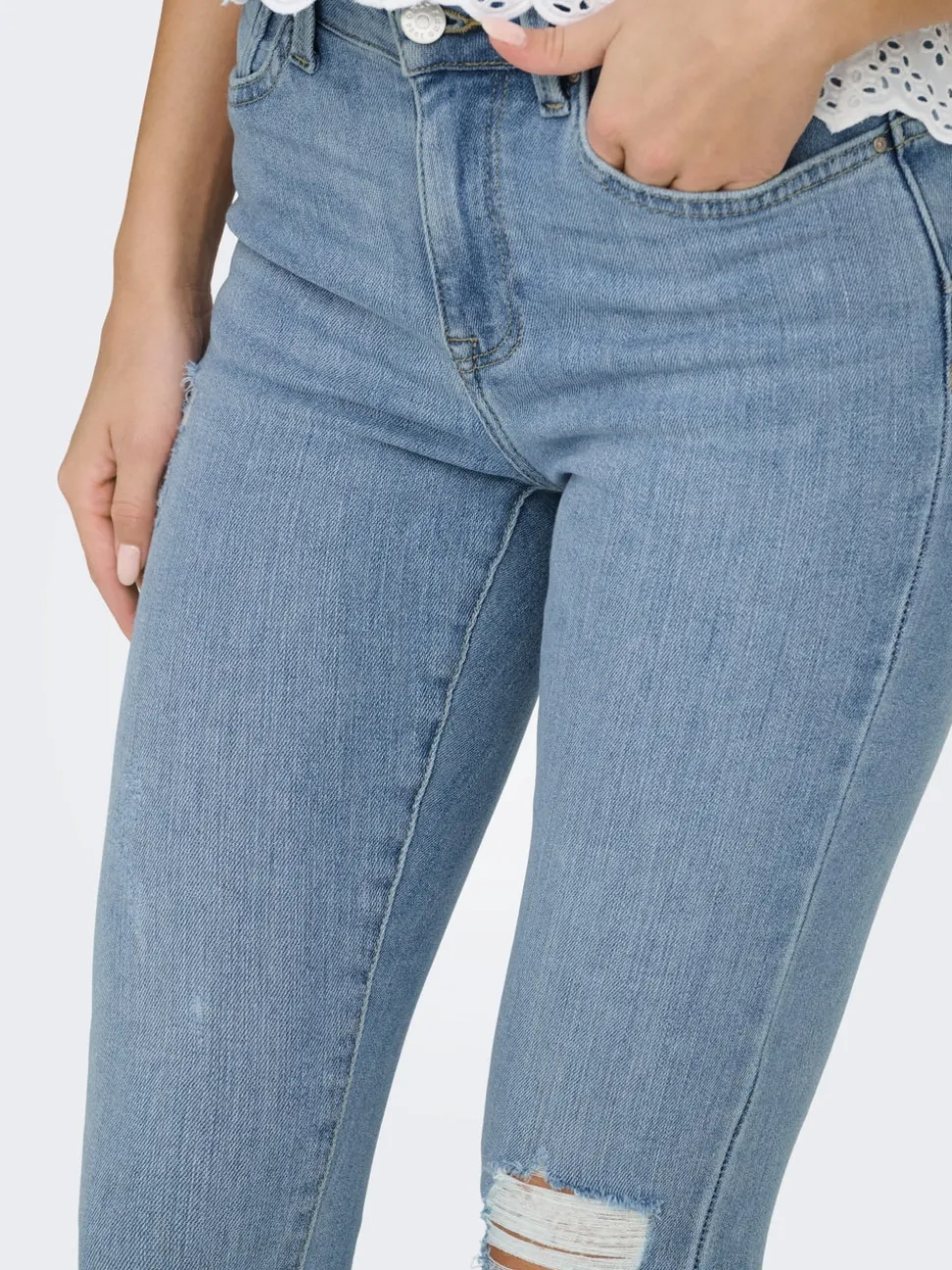 ONLPOWER Vita media Skinny Fit Jeans