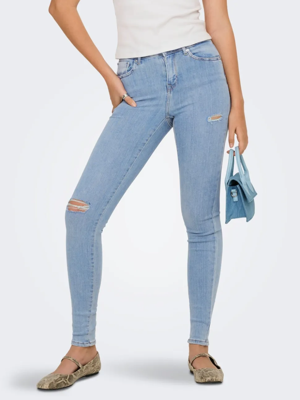 ONLPOWER Vita media Skinny Fit Jeans