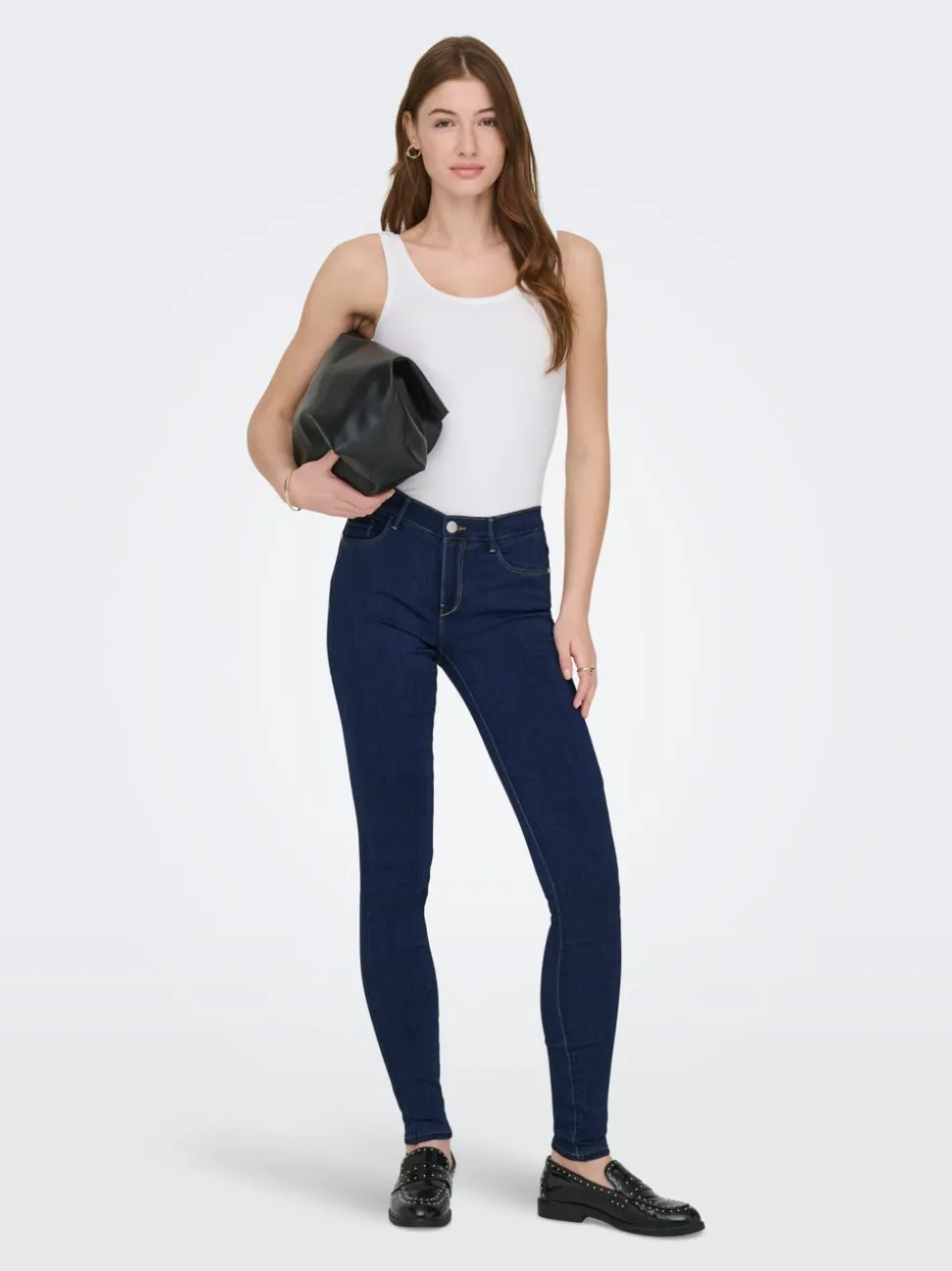 ONLRAIN Vita media Skinny Fit Jeans