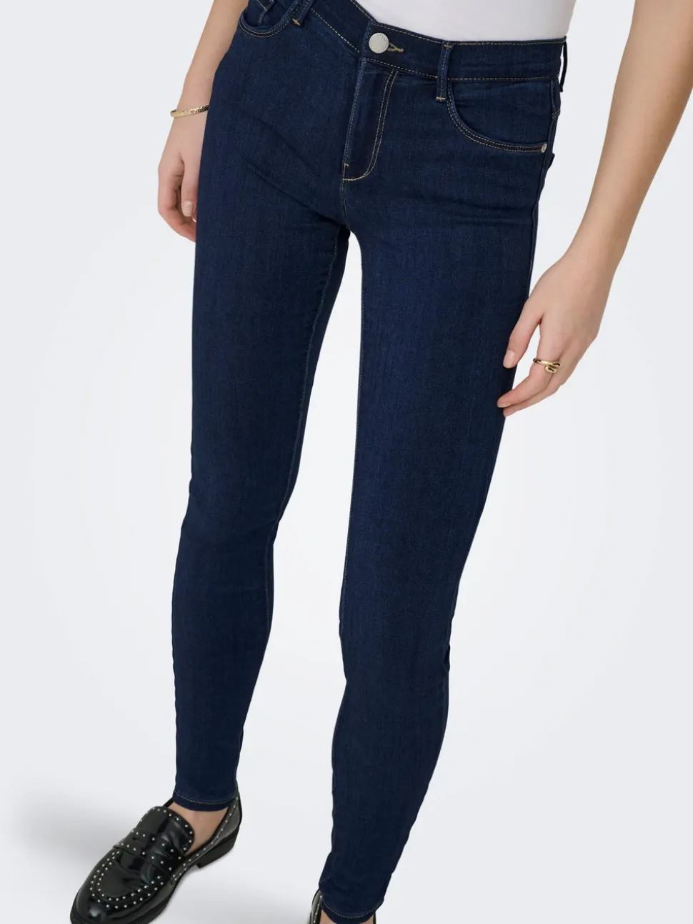 ONLRAIN Vita media Skinny Fit Jeans