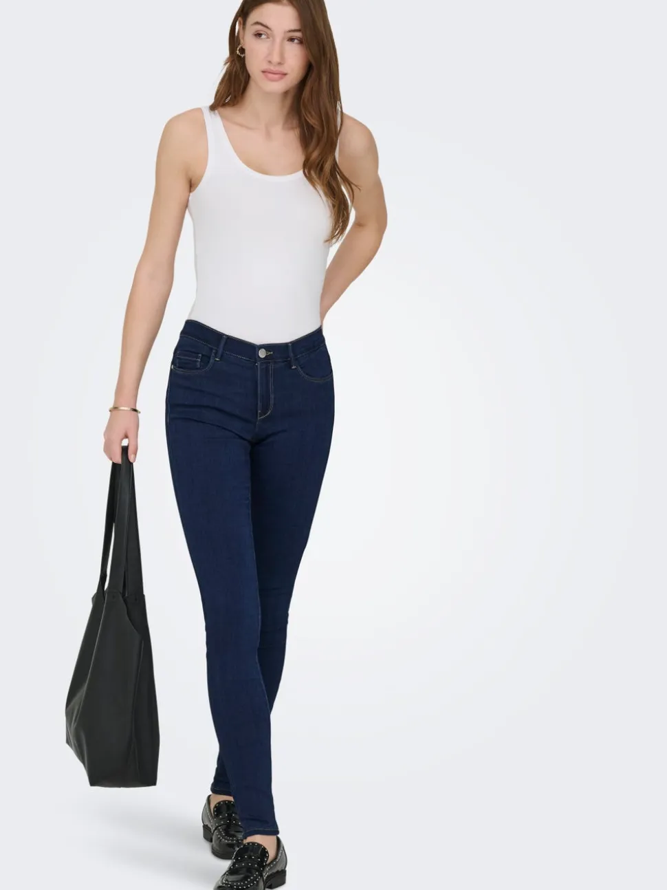 ONLRAIN Vita media Skinny Fit Jeans