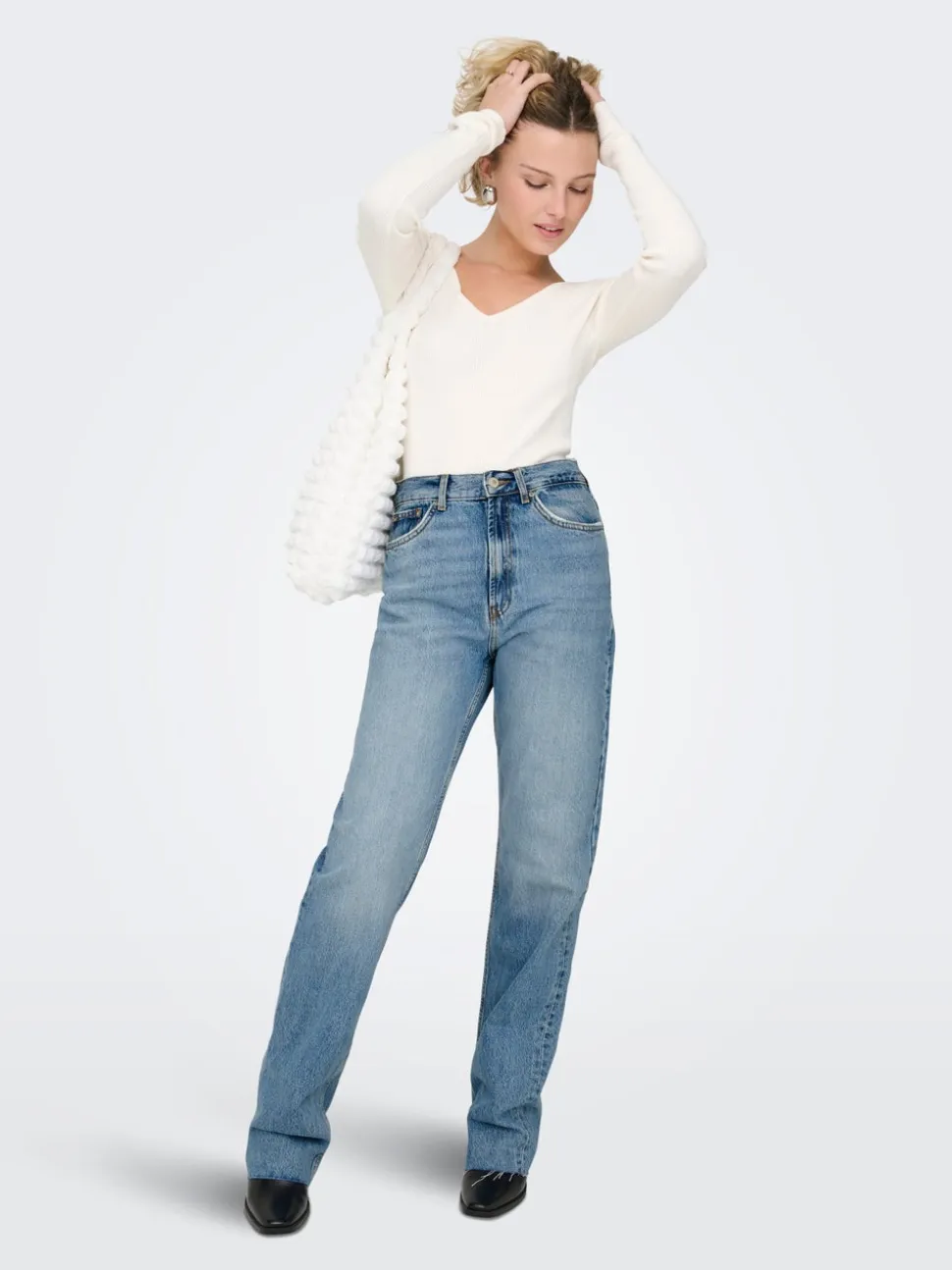 ONLRILEY Vita alta Straight Fit Jeans