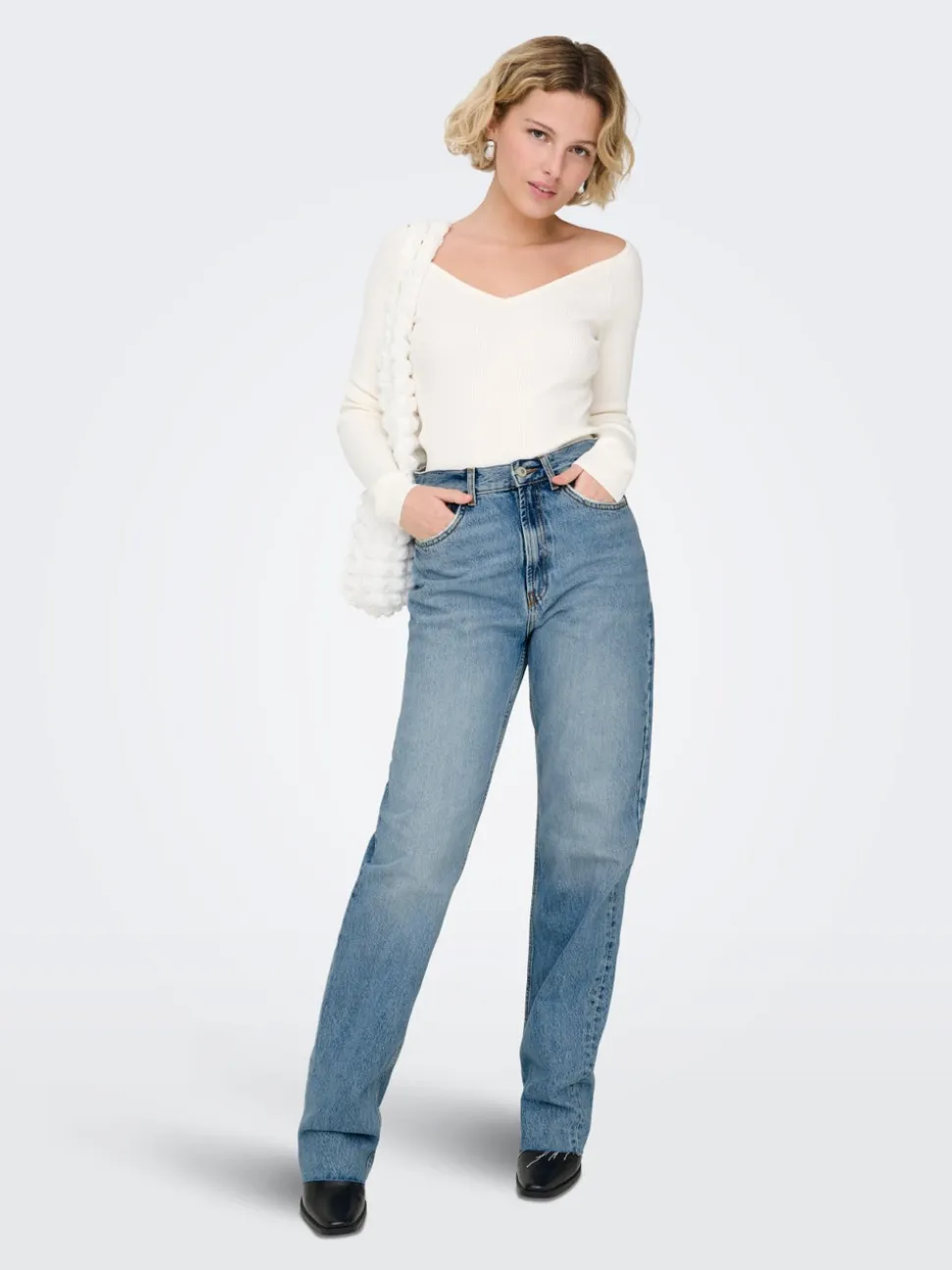 ONLRILEY Vita alta Straight Fit Jeans