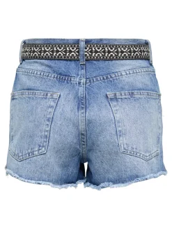ONLROBYN Vita molto alta Straight Fit Bermuda in jeans