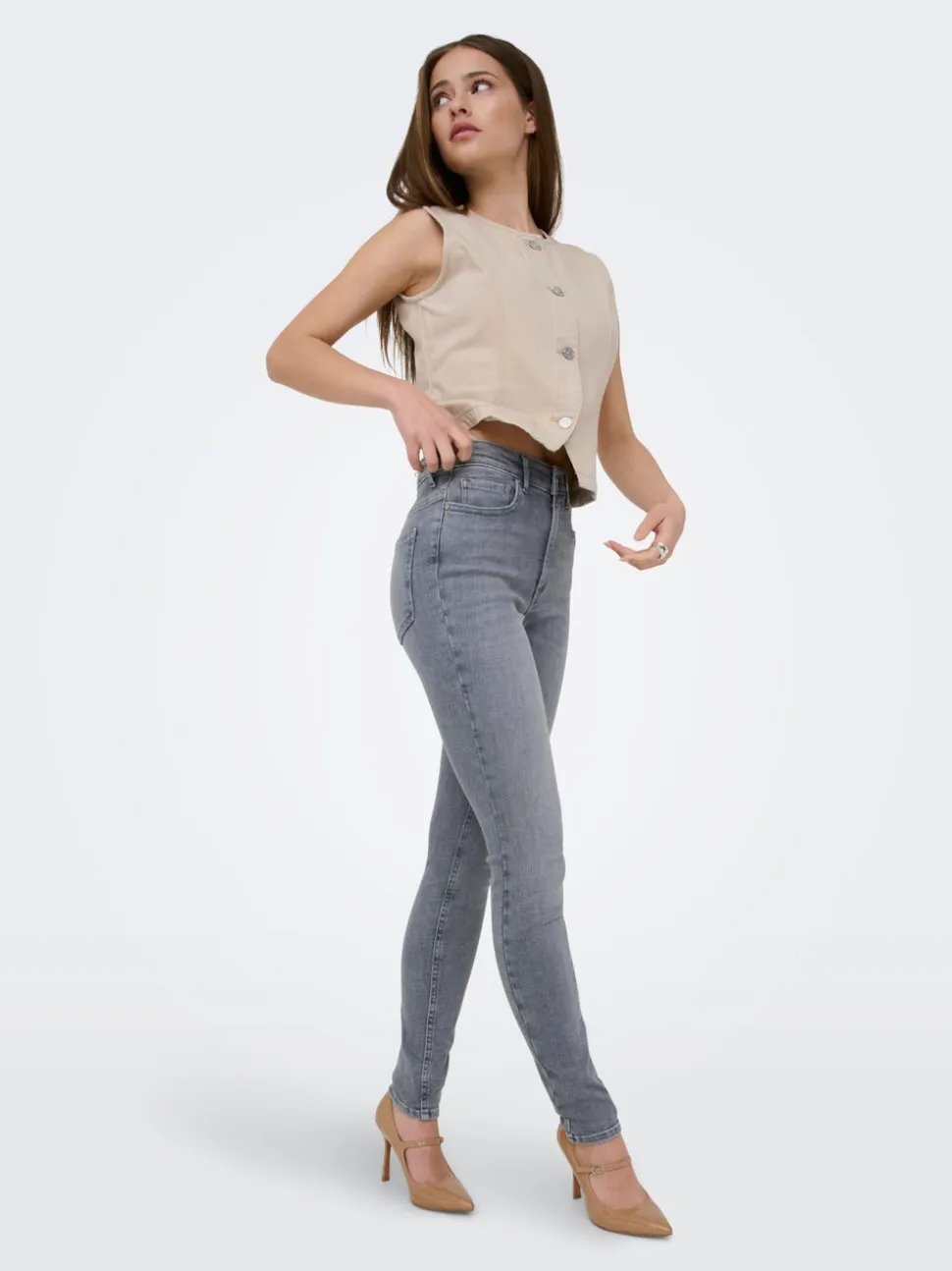 ONLROYAL-POWER Vita alta Skinny Fit Jeans