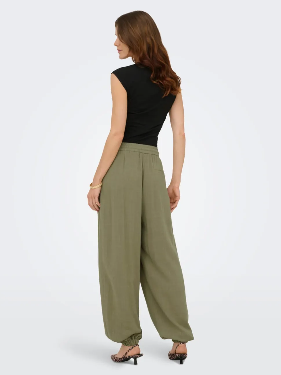 ONLSIESTA Wide Leg Fit Lino Pantaloni a gamba larga