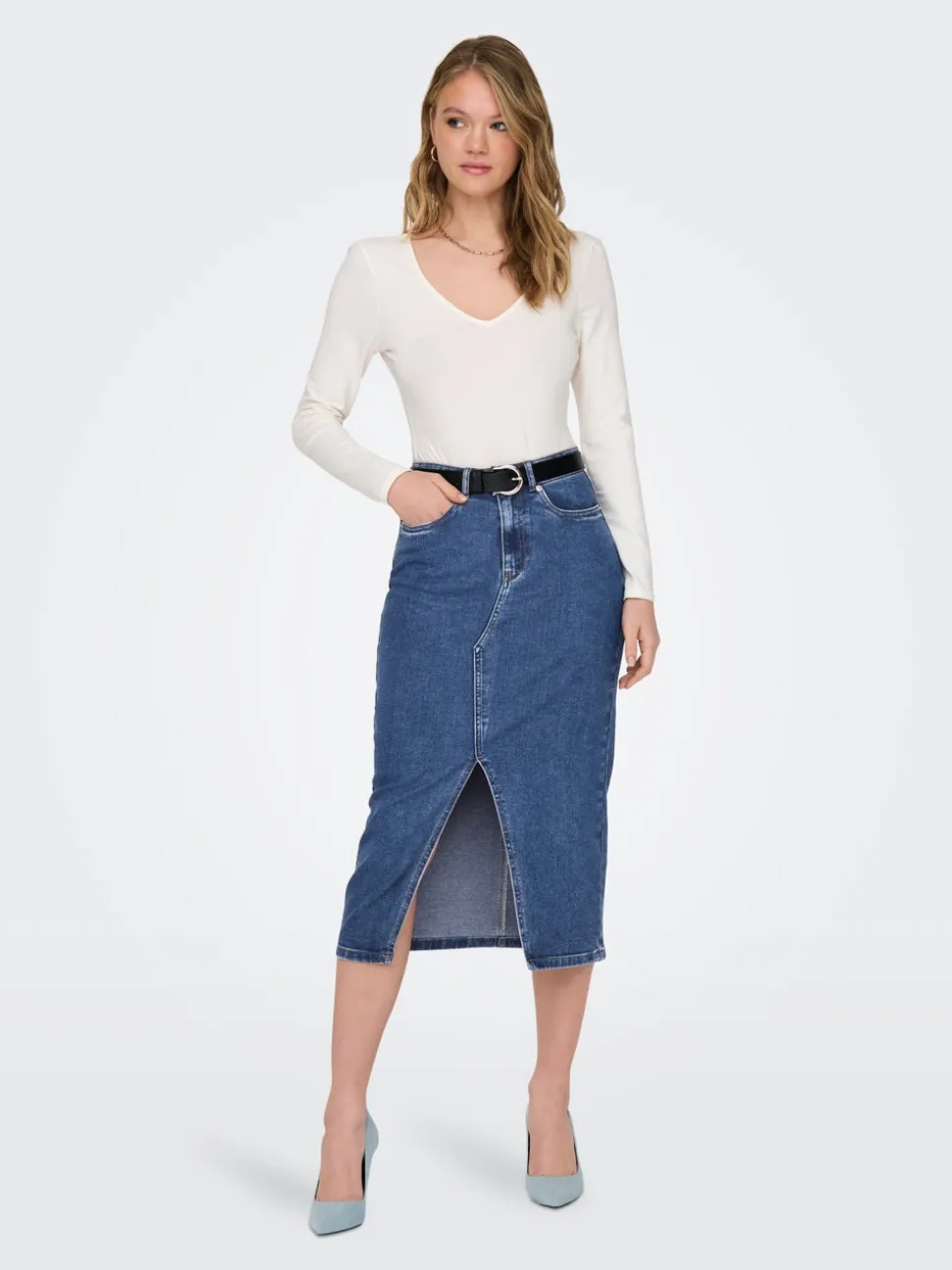 ONLSIRI Denim Gonna in jeans Gonna midi