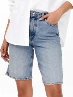 ONLSONNY Vita alta Regular Fit Bermuda in jeans