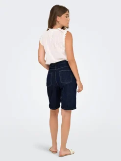 ONLSONNY Vita alta Regular Fit Bermuda in jeans