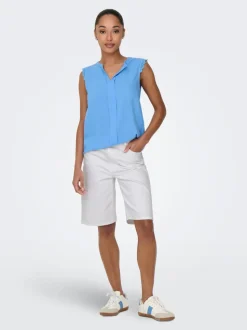 ONLSONNY Vita alta Regular Fit Bermuda in jeans