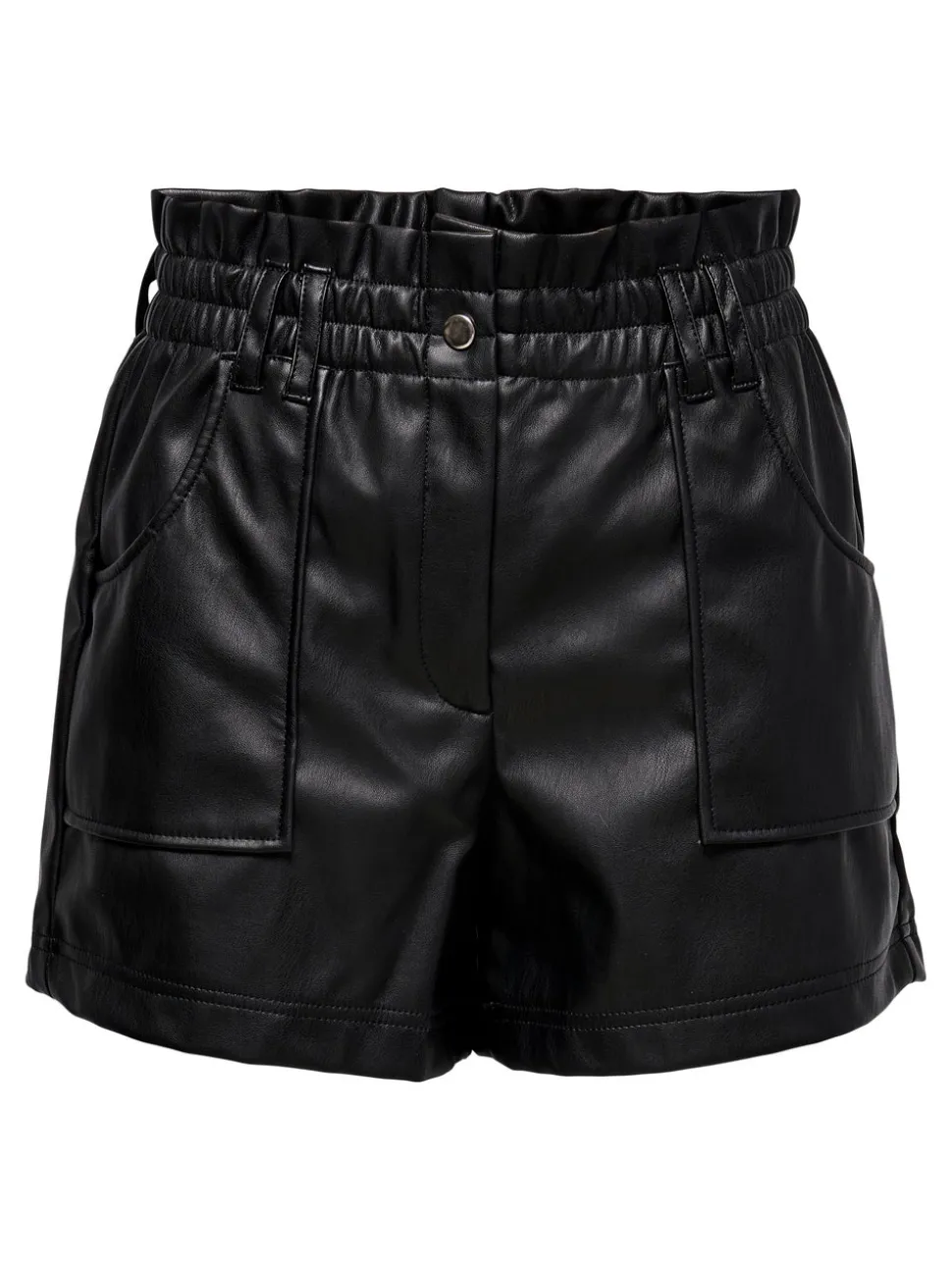 ONLSTEPHANIE Regular Fit Pantaloncini in finta pelle