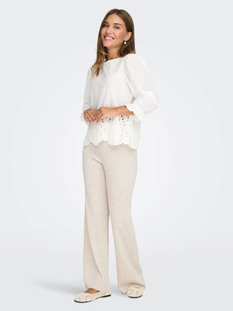 ONLTHEA Baggy Fit Pantaloni in maglia