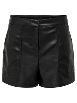 ONLTRICIA Vita media Baggy Fit Pantaloncini in finta pelle