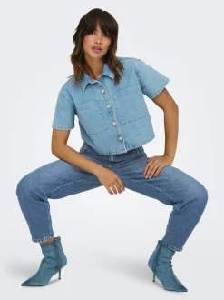 ONLTROY Vita alta Carrot Fit Lunghezza alla caviglia Jeans