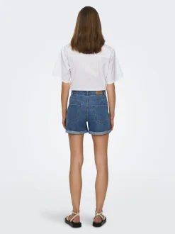 ONLVEGA Vita alta Regular Fit Bermuda in jeans