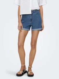 ONLVEGA Vita alta Regular Fit Bermuda in jeans