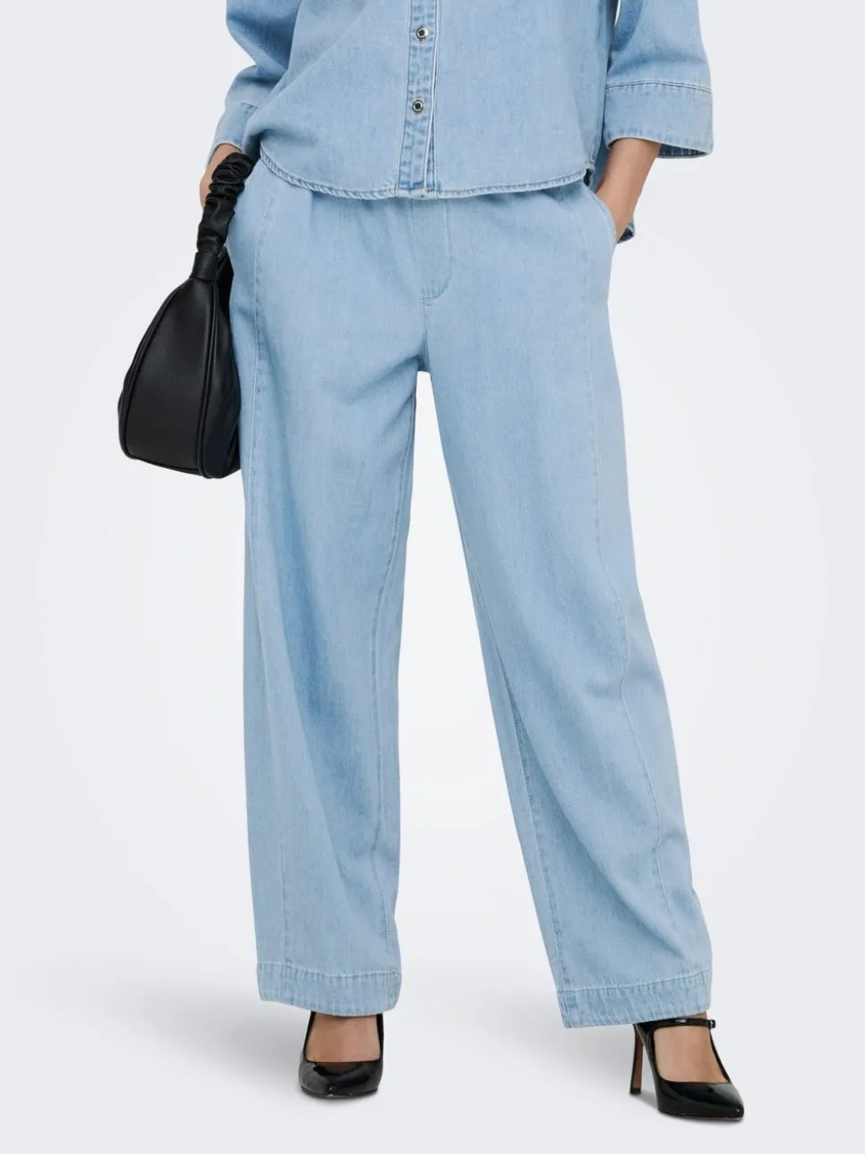 ONLVIX Vita media Barrel fit Jeans