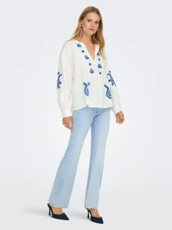 ONLWAUW Vita alta Flared Fit Jeans