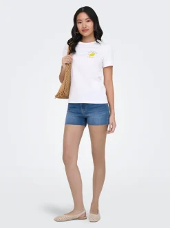 ONLWAUW Vita media Regular Fit Bermuda in jeans