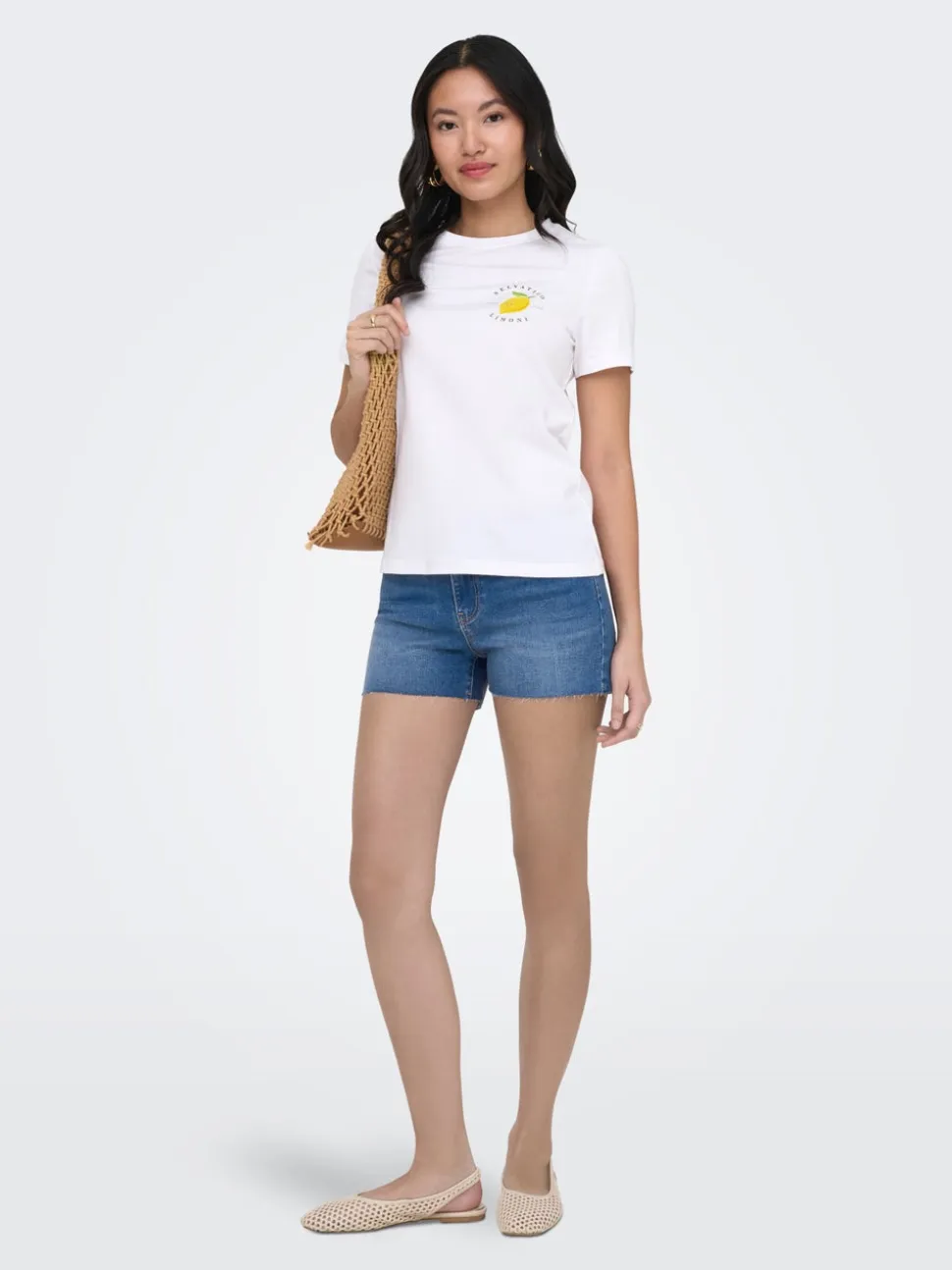 ONLWAUW Vita media Regular Fit Bermuda in jeans