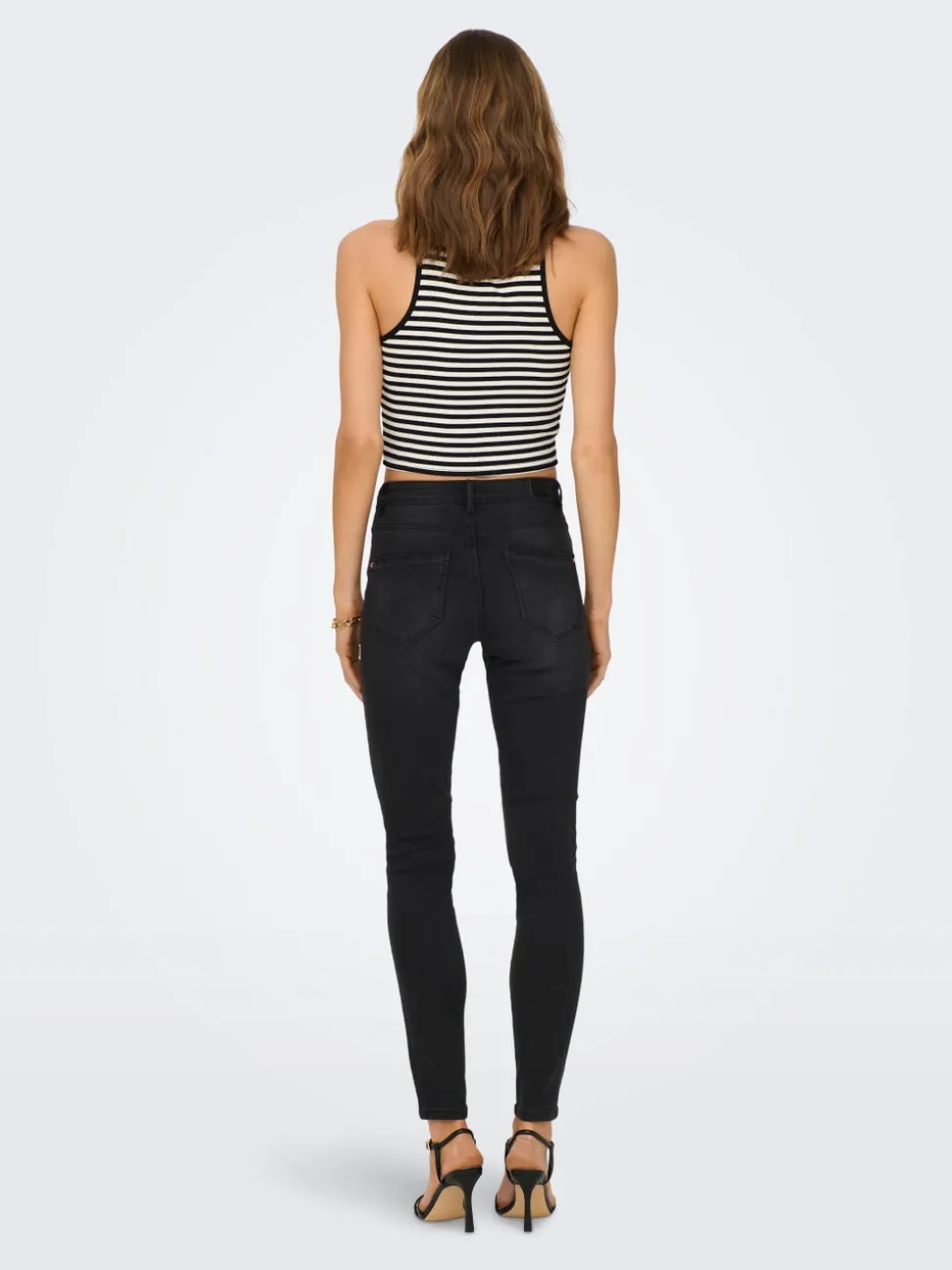 ONLWAUW Vita media Skinny Fit Jeans