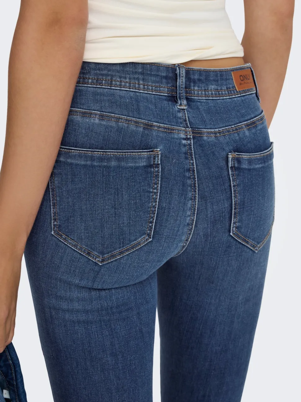 ONLWAUW Vita media Skinny Fit Jeans
