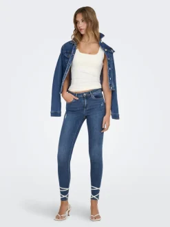 ONLWAUW Vita media Skinny Fit Jeans