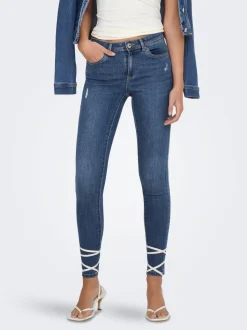 ONLWAUW Vita media Skinny Fit Jeans