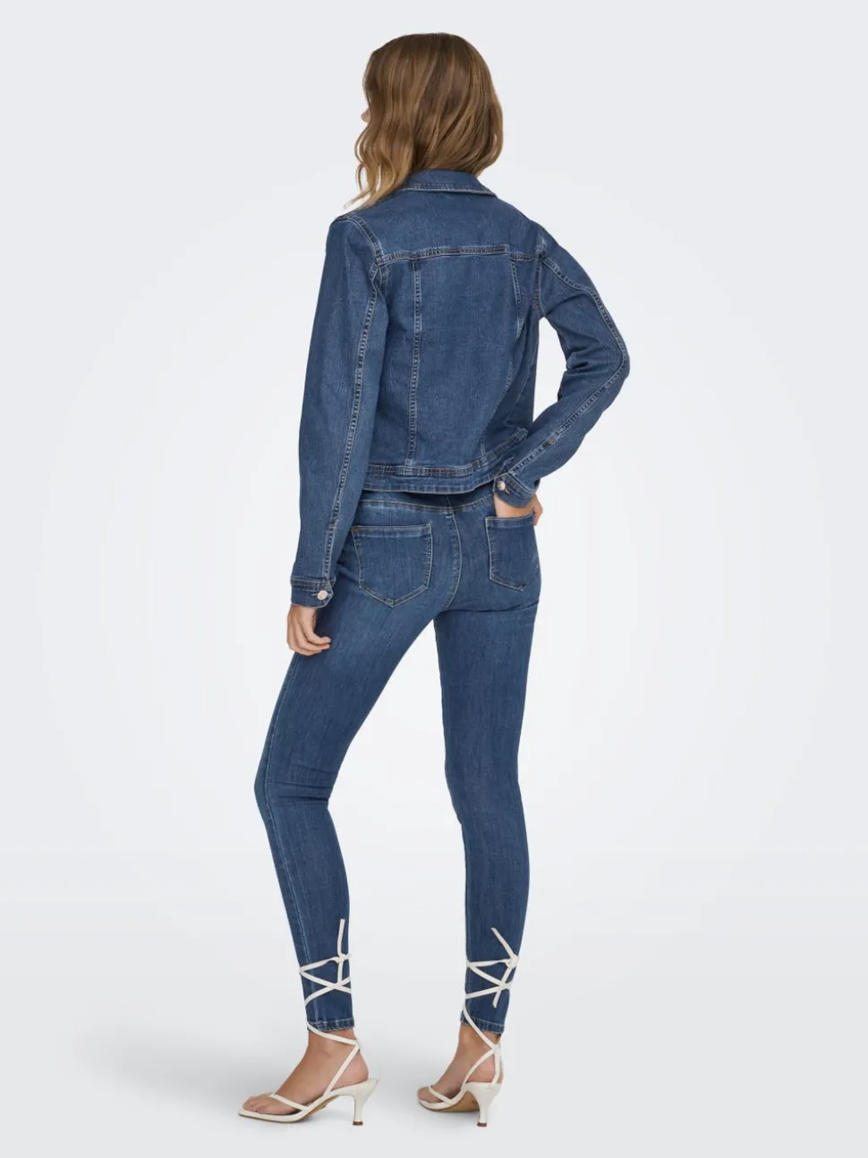 ONLWAUW Vita media Skinny Fit Jeans