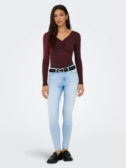 ONLWAUW Vita media Skinny Fit Jeans