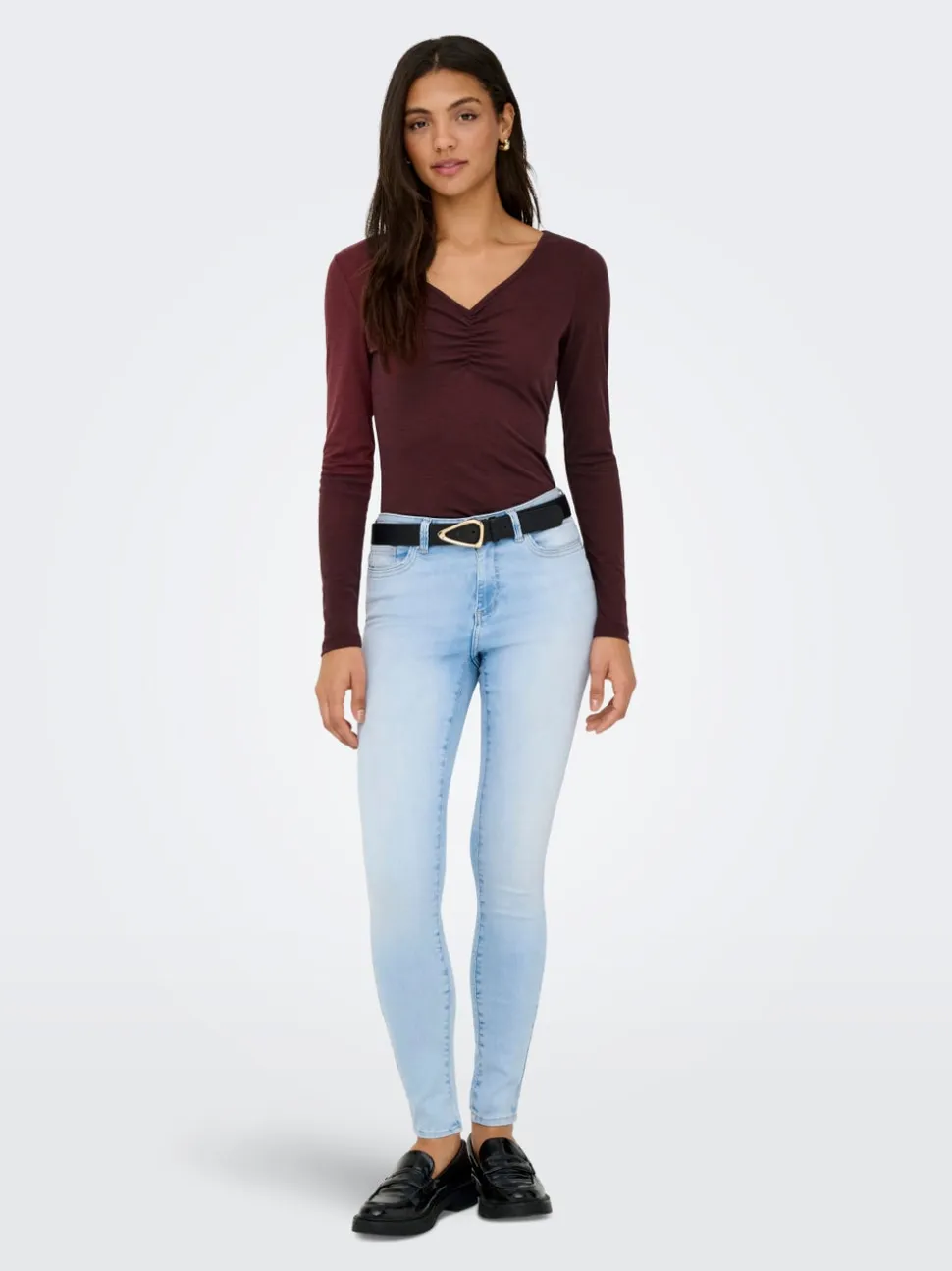 ONLWAUW Vita media Skinny Fit Jeans