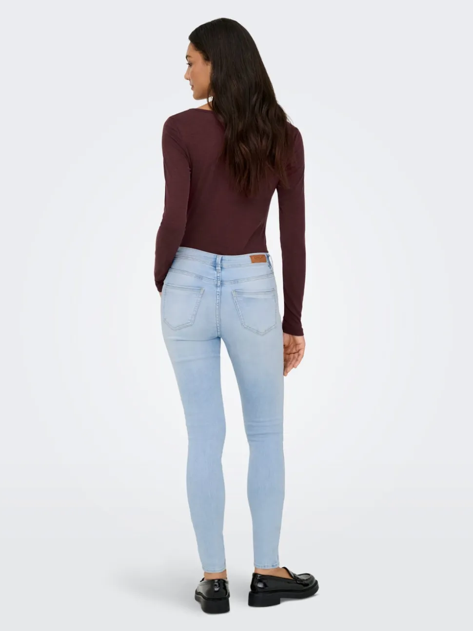 ONLWAUW Vita media Skinny Fit Jeans