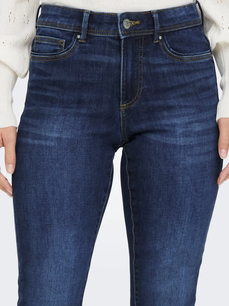ONLWAUW Vita media Skinny Fit Jeans