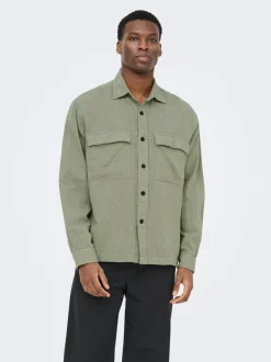ONSCAIDEN Lino Giacca camicia