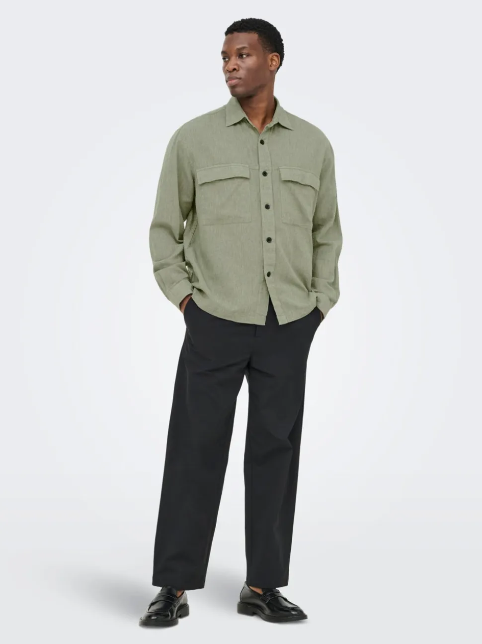 ONSCAIDEN Lino Giacca camicia