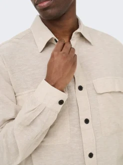 ONSCAIDEN Lino Giacca camicia