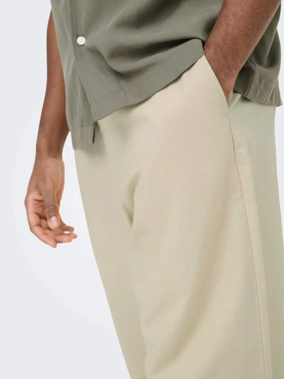 ONSDAVES Wide Leg Fit Lino Pantaloni