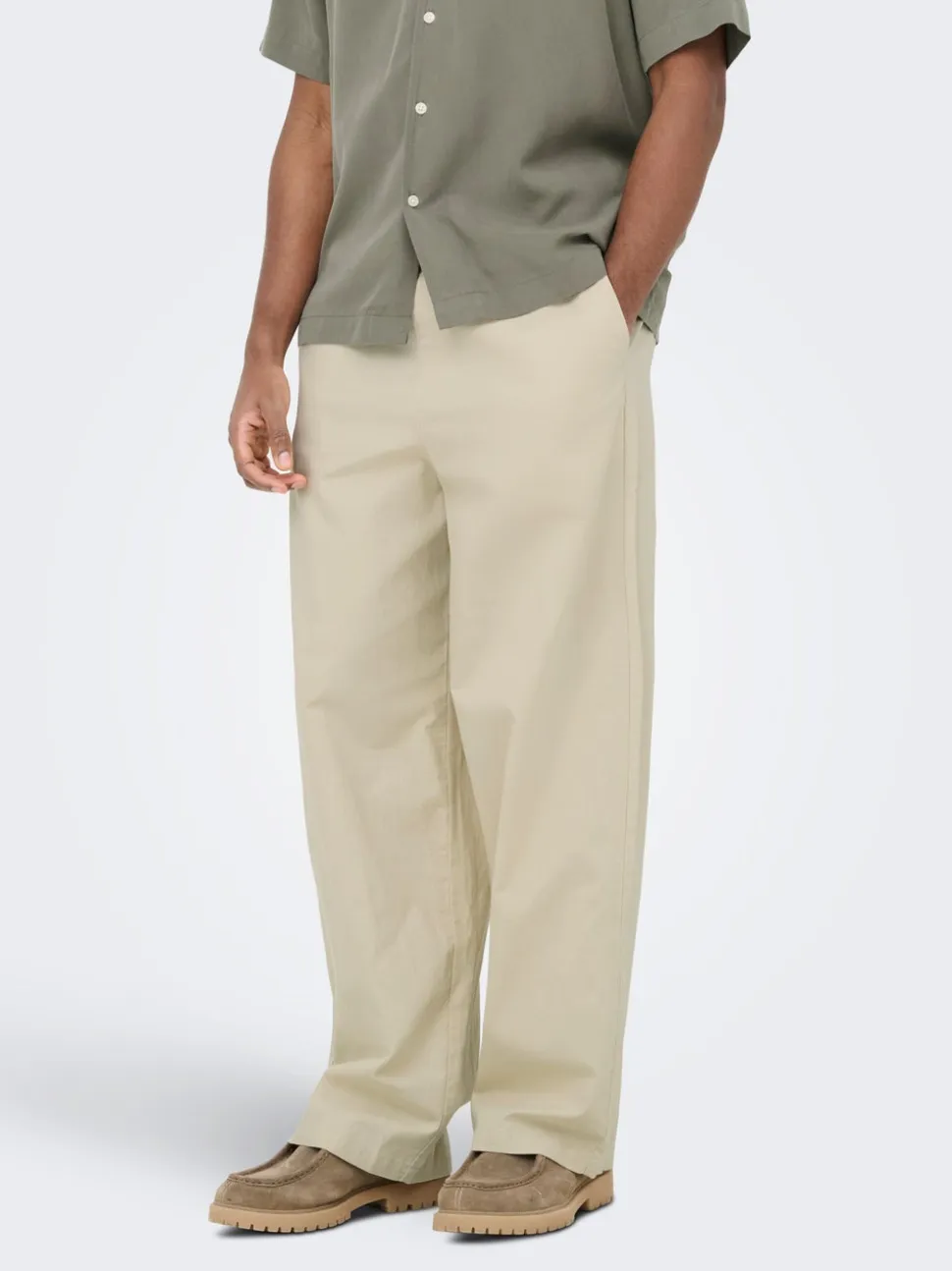 ONSDAVES Wide Leg Fit Lino Pantaloni
