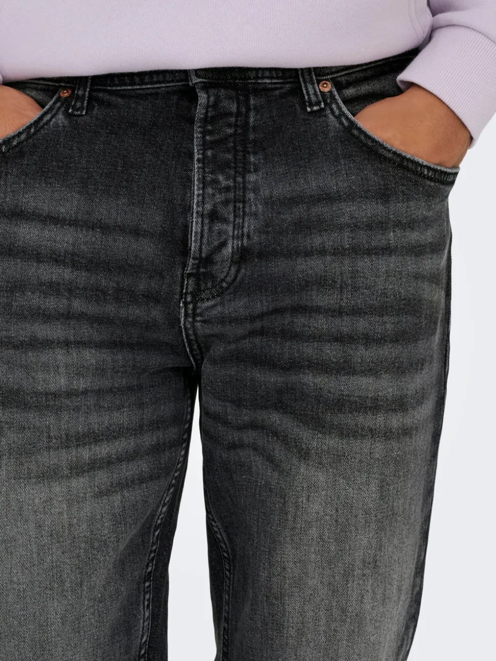 ONSEDGE Vita media Straight Fit Jeans