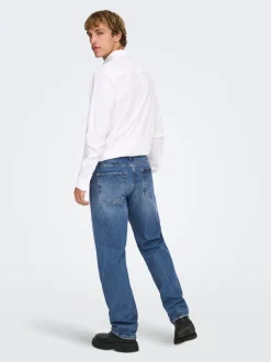 ONSEDGE Vita media Straight Fit Jeans