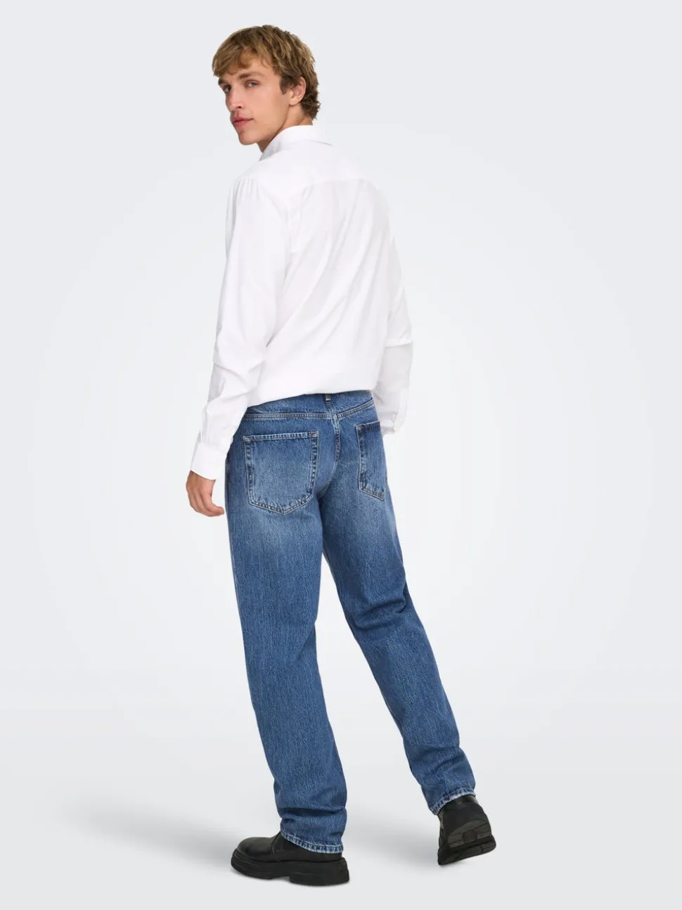 ONSEDGE Vita media Straight Fit Jeans