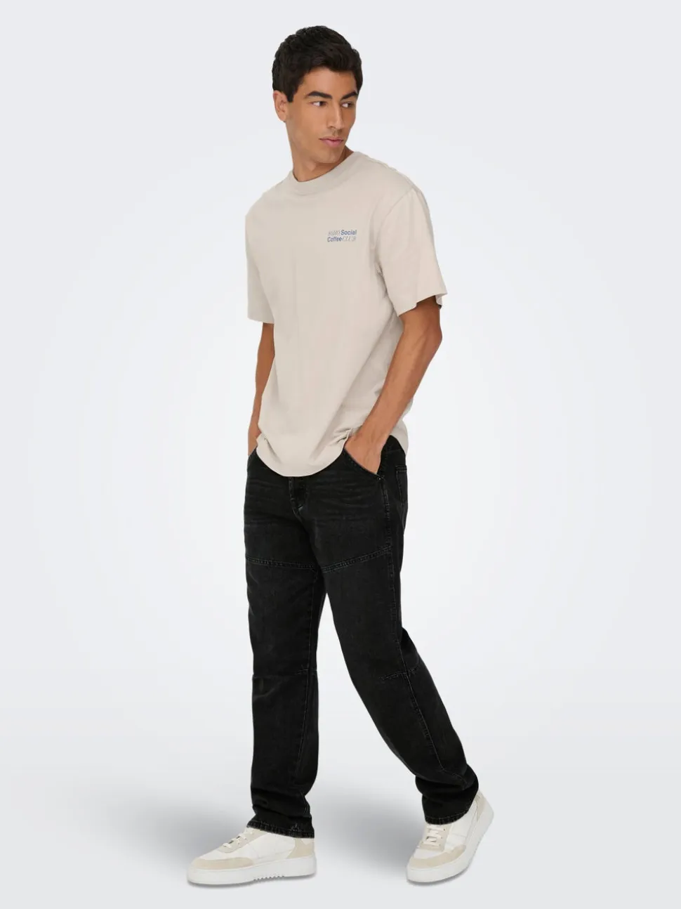 ONSEDGE Vita media Straight Fit Jeans