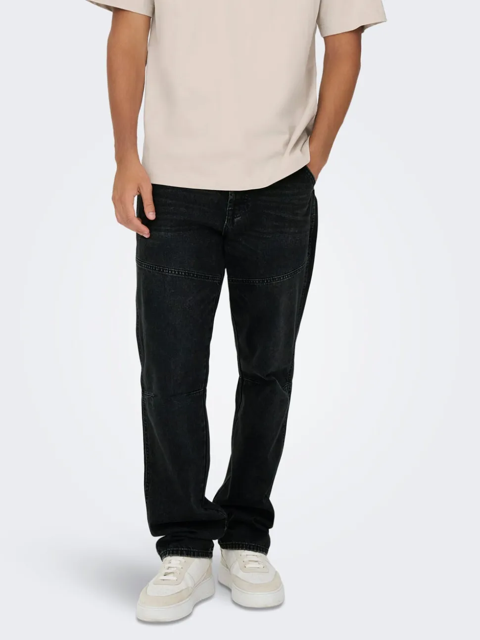ONSEDGE Vita media Straight Fit Jeans