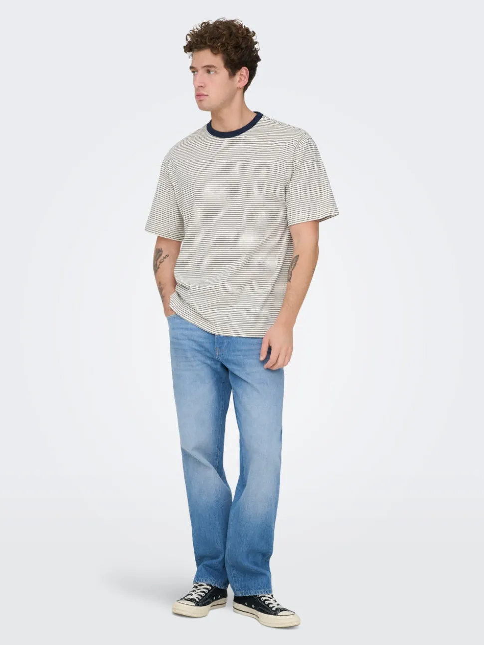 ONSEDGE Vita media Straight Fit Jeans